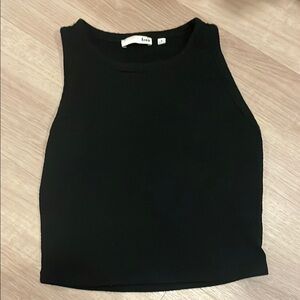 Wilfred Black Fitted Crop Tank Top